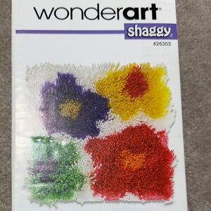 Wonder Art Shaggy Flowers 70’s Vibe 2013 Wall Art 12x12 New Cabin Cottagecore